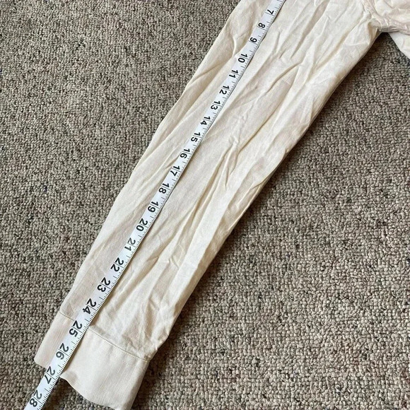 New Men's Jekaoyi Beige Long Sleeve Linen Blend Dress Shirt Size L Resort Wear - Picture 3 of 6